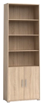 Picture of Black Red White Office I Shelf Sonoma Oak