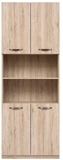 Show details for Black Red White Office Shelf Executive V San Remo Oak/White