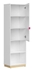 Picture of Black Red White Princeton Bookshelf White Oak Fuchsia