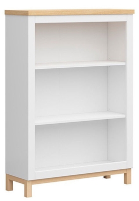 Picture of Black Red White Shelf Haga REG/90 White/Oak 130x34cm