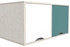 Picture of Black Red White Stanford Extension Shelf For Stanford Wardrobe Plywood/Turquoise