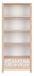 Picture of Black Red White Timon Bookshelf 80x182cm Beech/White