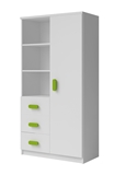 Show details for Idzczak Furniture Smyk 05 3S1D White / Green