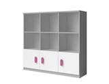 Show details for Idzczak Meble Smyk II 11 Shelf 135 White / Gray / Pink