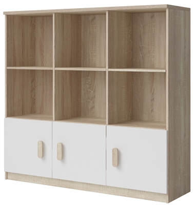 Picture of Idzczak Furniture Smyk III 11 Shelf 135 White / Sonoma Oak