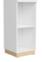 Picture of Black Red White Princeton REG1D Bookshelf 36x181cm White/Oak/Green