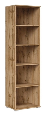 Picture of Black Red White Zele Bookshelf Wotan Oak