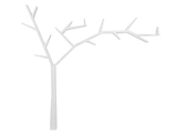Show details for Signal Meble Poprad Tree Shaped Shelf Right Side White