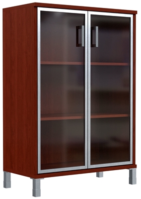 Picture of Skyland Born Shelf B 420.5 With Glass Doors Burgundy