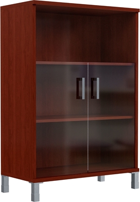 Picture of Skyland Born Shelf B 420.5 With Small Glass Doors Burgundy