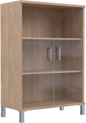 Picture of Skyland Born Shelf B 420.5 With Small Glass Doors Oak Devon