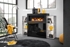 Picture of ASM Camino Chest Of Drawers LED w/ Fireplace Black/Concrete