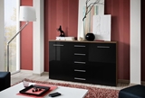 Show details for ASM Galino Fox Chest Of Drawers Plum/Black Gloss Front