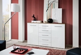 Show details for ASM Galino Fox Chest Of Drawers Plum/White Gloss Front