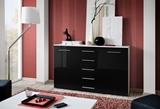 Show details for ASM Galino Fox Chest Of Drawers White/Black Gloss