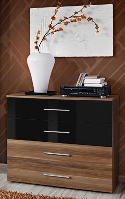 Picture of ASM Go Chest Of Drawers Plum/Black Gloss
