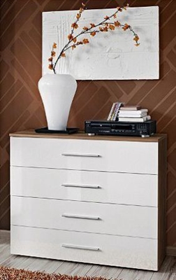 Picture of ASM Go Chest Of Drawers Plum/White Gloss