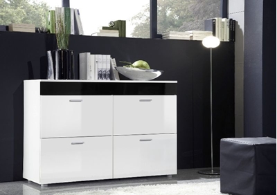 Picture of ASM Logo Chest Of Drawers White/Black