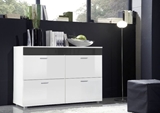 Show details for ASM Logo Chest Of Drawers White/Graphite