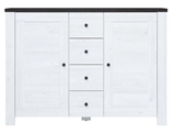 Show details for Black Red White Antwerpen Chest Of Drawers 40x140x100.5cm White