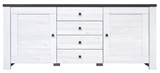 Show details for Black Red White Antwerpen Chest Of Drawers 40x178x75cm White