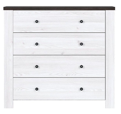 Picture of Black Red White Antwerpen Chest Of Drawers KOM4S Sibiu Larch Light/Larico Pine