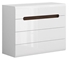 Picture of Black Red White Azteca Trio Chest Of Drawers White