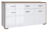 Picture of Black Red White Bari Chest Of Drawers 40x153.5x85.5cm White