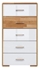 Picture of Black Red White Bari Chest Of Drawers 40x58.5x106cm White