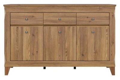 Picture of Black Red White Bergen Chest Of Drawers 47x156x98cm Golden Larch