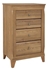 Picture of Black Red White Bergen Chest Of Drawers 47x72x116cm Golden Larch