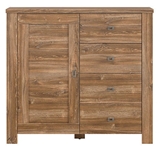Show details for Black Red White Brussel Chest Of Drawers 40x110x100.5cm Oak