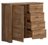 Picture of Black Red White Brussel Chest Of Drawers 40x110x100.5cm Oak