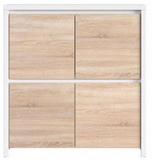 Show details for Black Red White Chest Kaspian White/Sonoma Oak