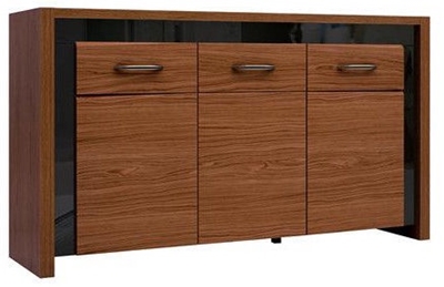 Picture of Black Red White Chest Of Drawers Arosa 89x160x40cm Brown/Black