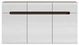 Show details for Black Red White Chest Of Drawers Azteca Trio KOM3D3S White/San Remo Oak