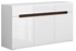 Picture of Black Red White Chest Of Drawers Azteca Trio KOM3D3S White