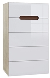 Show details for Black Red White Chest Of Drawers Azteca Trio KOM5S White/San Remo Oak