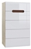 Picture of Black Red White Chest Of Drawers Azteca Trio KOM5S White/San Remo Oak