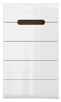 Picture of Black Red White Chest Of Drawers Azteca Trio KOM5S White