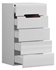 Picture of Black Red White Chest Of Drawers Azteca Trio KOM5S White