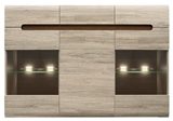 Show details for Black Red White Chest Of Drawers Azteca Trio San Remo Oak