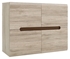 Picture of Black Red White Chest Of Drawers Azteca Trio SFK4D San Remo Oak