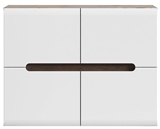 Show details for Black Red White Chest Of Drawers Azteca Trio SFK4D White/San Remo Oak