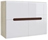 Picture of Black Red White Chest Of Drawers Azteca Trio SFK4D White/San Remo Oak