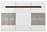 Show details for Black Red White Chest Of Drawers Azteca Trio White