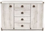 Show details for Black Red White Chest Of Drawers Indiana JKOM 2D4S Canyon Pine