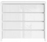 Show details for Black Red White Chest Of Drawers Kaspian KOM4S White Gloss