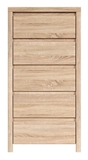 Show details for Black Red White Chest Of Drawers Kaspian KOM5S Sonoma Oak