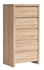 Picture of Black Red White Chest Of Drawers Kaspian KOM5S Sonoma Oak